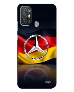 Чехол для TECNO Pop 6 Pro (BE8) с картинкой «Mercedes — флаг Германии»