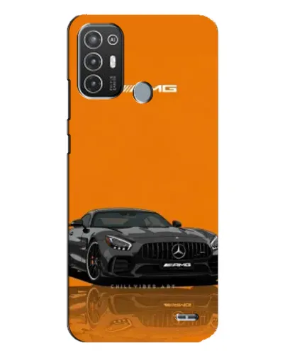 Чехол для TECNO Pop 6 Pro (BE8) с картинкой «Оранжевый Mercedes AMG»