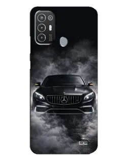 Чехол для TECNO Pop 6 Pro (BE8) с картинкой «Mercedes в дыму»