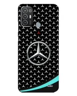 Чехол для TECNO Pop 6 Pro (BE8) с картинкой «Mercedes — бирюзовый акцент»