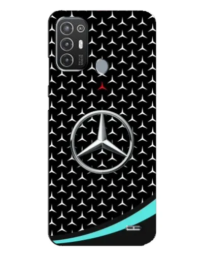 Чехол для TECNO Pop 6 Pro (BE8) с картинкой «Mercedes — бирюзовый акцент»