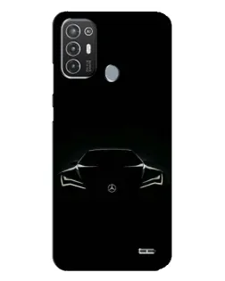 Чехол для TECNO Pop 6 Pro (BE8) с картинкой «Mercedes — силуэт авто»