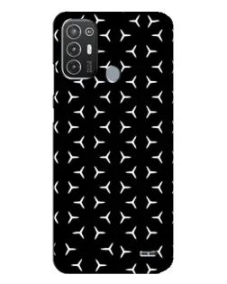 Чехол для TECNO Pop 6 Pro (BE8) с картинкой «Mercedes паттерн звезд»