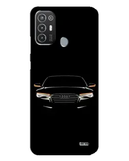 Чехол для TECNO Pop 6 Pro (BE8) с картинкой «Audi — ночной контур»