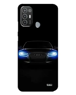 Чехол для TECNO Pop 6 Pro (BE8) с картинкой «Audi в неоне»