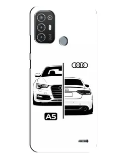 Чехол для TECNO Pop 6 Pro (BE8) с картинкой «Audi — контрастный дизайн»
