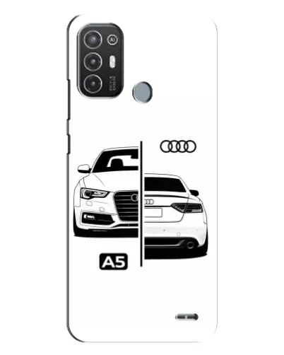 Чехол для TECNO Pop 6 Pro (BE8) с картинкой «Audi — контрастный дизайн»