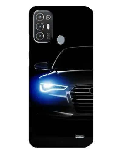 Чехол для TECNO Pop 6 Pro (BE8) с картинкой «Неоновый взгляд Audi»