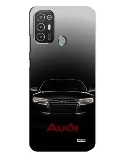 Чехол для TECNO Pop 6 Pro (BE8) с картинкой «Audi — градиентный контур»