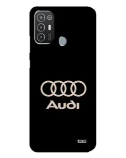 Чехол для TECNO Pop 6 Pro (BE8) с картинкой «Audi — золотой логотип»