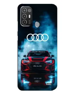 Чехол для TECNO Pop 6 Pro (BE8) с картинкой «Audi Sport — неон»