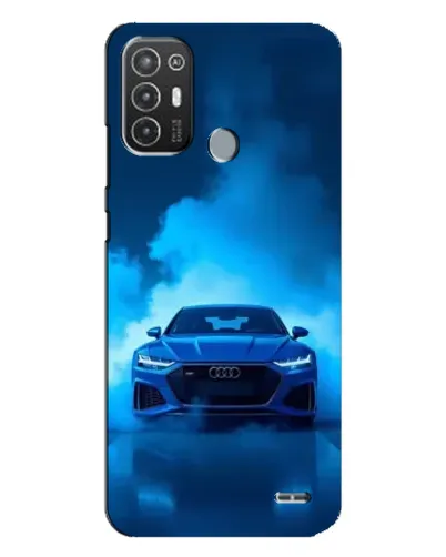 Чехол для TECNO Pop 6 Pro (BE8) с картинкой «Audi — голубая энергия»