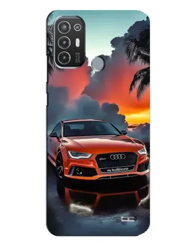 Чехол для TECNO Pop 6 Pro (BE8) с картинкой «Audi — закат»