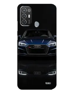 Чехол для TECNO Pop 6 Pro (BE8) с картинкой «Audi — ночное отражение»