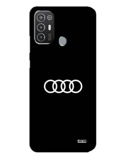 Чехол для TECNO Pop 6 Pro (BE8) с картинкой «Audi White Logo»