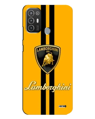 Чохол для TECNO Pop 6 Pro (BE8) з картинкою «Lamborghini Stripe жовтий»