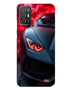 Чохол для TECNO Pop 6 Pro (BE8) з картинкою «Lamborghini червоне сяйво»