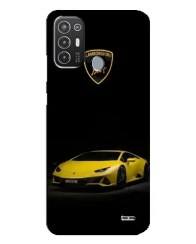 Чохол для TECNO Pop 6 Pro (BE8) з картинкою «Lamborghini жовтий акцент»