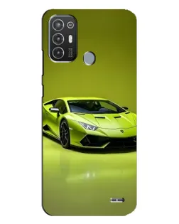 Чохол для TECNO Pop 6 Pro (BE8) з картинкою «Салатовий Lamborghini Huracan»