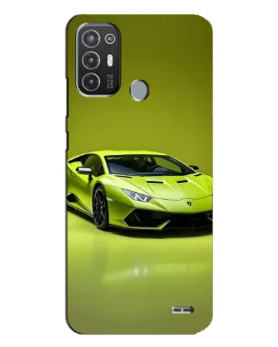 Чохол для TECNO Pop 6 Pro (BE8) з картинкою «Салатовий Lamborghini Huracan»