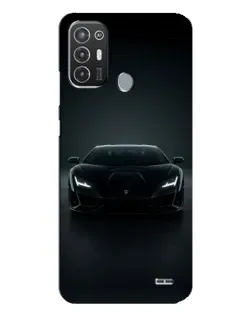 Чохол для TECNO Pop 6 Pro (BE8) з картинкою «Чорний Lamborghini Aventador»