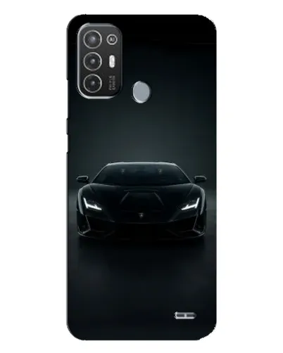 Чохол для TECNO Pop 6 Pro (BE8) з картинкою «Чорний Lamborghini Aventador»