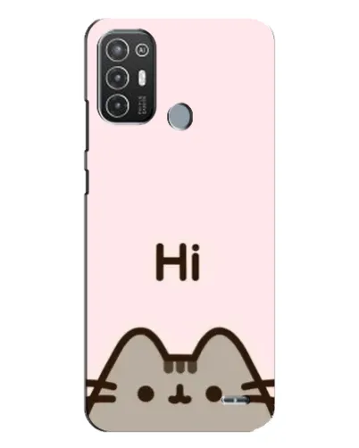 Чехол для TECNO Pop 6 Pro (BE8) с картинкой «Пушин говорит Hi»