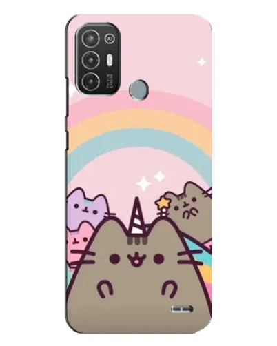 Чехол для TECNO Pop 6 Pro (BE8) с картинкой «Единорог Pusheen»