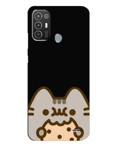 Чехол для TECNO Pop 6 Pro (BE8) с картинкой «Пушин на черном»