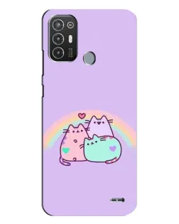 Чехол для TECNO Pop 6 Pro (BE8) с картинкой «Радужные Пушины»