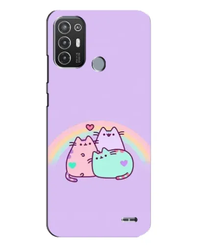 Чехол для TECNO Pop 6 Pro (BE8) с картинкой «Радужные Пушины»