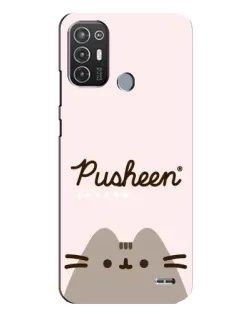 Чехол для TECNO Pop 6 Pro (BE8) с картинкой «Pusheen логотип»