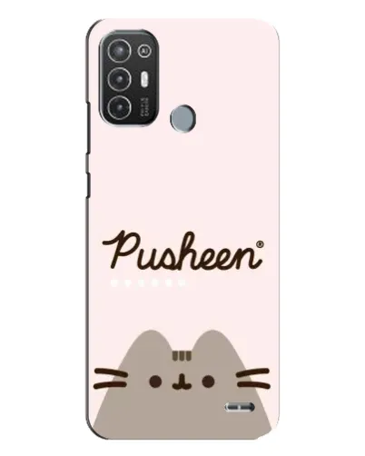 Чехол для TECNO Pop 6 Pro (BE8) с картинкой «Pusheen логотип»