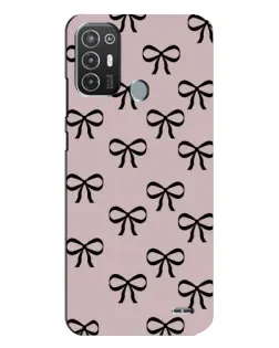 Чехол для TECNO Pop 6 Pro (BE8) с картинкой «Черные бантики»