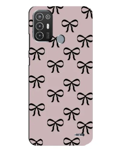 Чехол для TECNO Pop 6 Pro (BE8) с картинкой «Черные бантики»