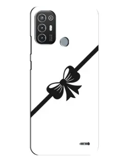 Чехол для TECNO Pop 6 Pro (BE8) с картинкой «Диагональный бант»