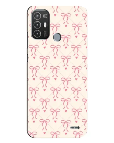 Чехол для TECNO Pop 6 Pro (BE8) с картинкой «Розовые бантики Coquette»