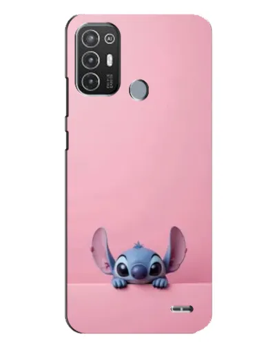 Чехол для TECNO Pop 6 Pro (BE8) с картинкой «Stitch выглядывает»