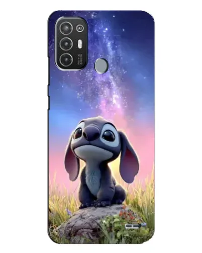 Чехол для TECNO Pop 6 Pro (BE8) с картинкой «Стич на рассвете»