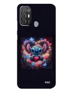 Чехол для TECNO Pop 6 Pro (BE8) с картинкой «Stitch в цветах» Чехол для TECNO Pop 6 Pro (BE8) с картинкой «Stitch в цветах»