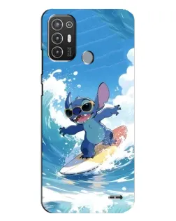 Чехол для TECNO Pop 6 Pro (BE8) с картинкой «Стич на волне» Чехол для TECNO Pop 6 Pro (BE8) с картинкой «Стич на волне»