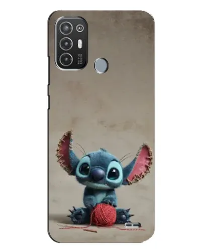 Чехол для TECNO Pop 6 Pro (BE8) с картинкой «Стич на коричневом фоне»