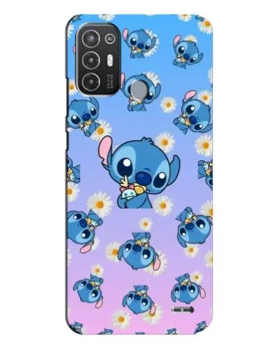Чехол для TECNO Pop 6 Pro (BE8) с картинкой «Паттерн со Стичем»