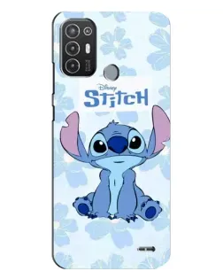 Чехол для TECNO Pop 6 Pro (BE8) с картинкой «Stitch среди цветов» Чехол для TECNO Pop 6 Pro (BE8) с картинкой «Stitch среди цветов»