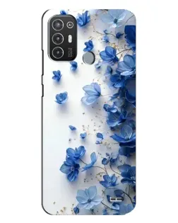 Чехол для TECNO Pop 6 Pro (BE8) с картинкой «Голубой цветочный каскад» Чехол для TECNO Pop 6 Pro (BE8) с картинкой «Голубой цветочный каскад»