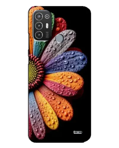 Чехол для TECNO Pop 6 Pro (BE8) с картинкой «Радужный цветок»