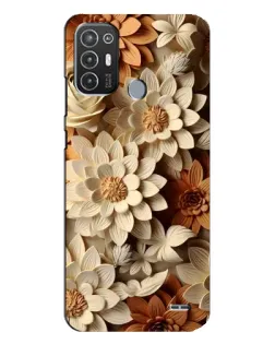 Чехол для TECNO Pop 6 Pro (BE8) с картинкой «Бежевый флористический декор» Чехол для TECNO Pop 6 Pro (BE8) с картинкой «Бежевый флористический декор»