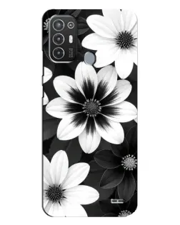Чехол для TECNO Pop 6 Pro (BE8) с картинкой «Монохромные астры» Чехол для TECNO Pop 6 Pro (BE8) с картинкой «Монохромные астры»