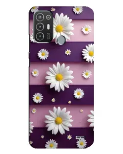 Чехол для TECNO Pop 6 Pro (BE8) с картинкой «Ромашки на фиолетовом» Чехол для TECNO Pop 6 Pro (BE8) с картинкой «Ромашки на фиолетовом»