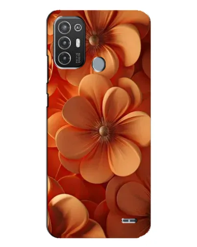 Чехол для TECNO Pop 6 Pro (BE8) с картинкой «Оранжевый макро цветок»
